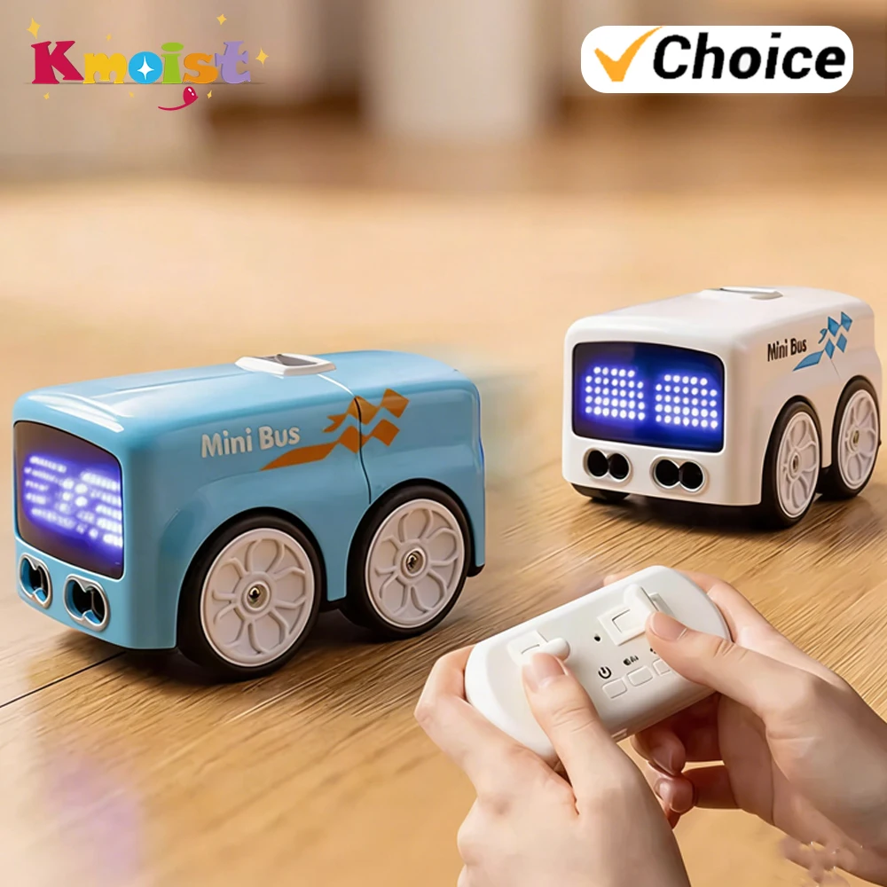

Desktop Toy Mini RC Cars Smart Remote Control Sensor Follows Obstacle Avoidance Minibus To Patrol Drive Car Toys for Boys Gifts