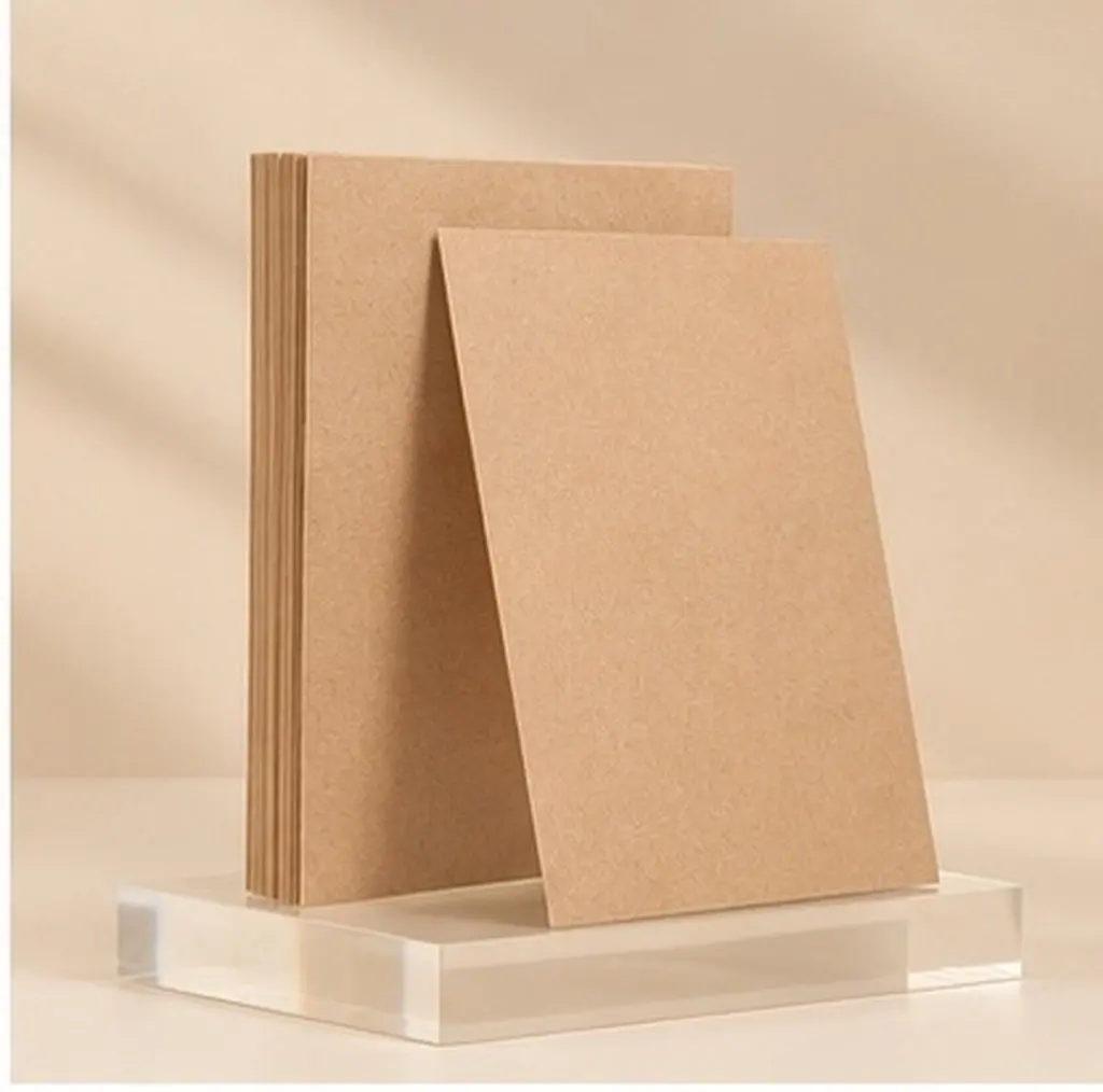 50Pcs Blank Kraft Cardstock Paper Thick Sturdy Sheets for Handmade Crafts Card Making Invitations Background Art School Projects