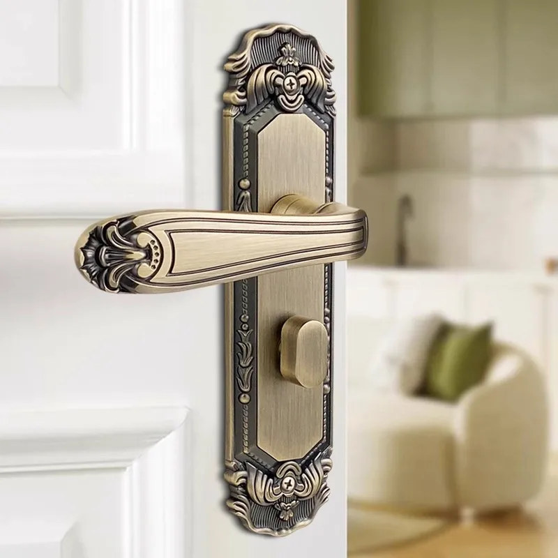 Boutique Hardware Bedroom Door Locks Double-sided Door Handles Locks Silent Anti-theft Locks Indoor Door Knob with Lock and Key