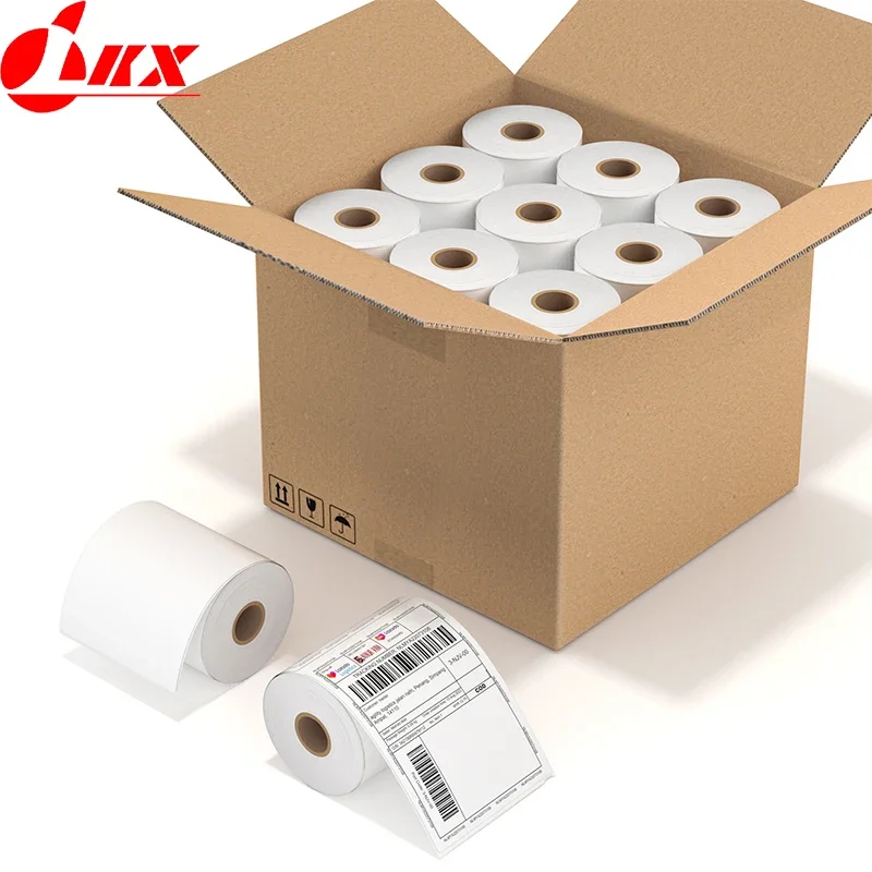 LKX 4x6 Inch thermal sticke Label Printer Shipping Labels All-Purpose Sticker Self-adhesive Waterproof Oil-Proof For 241BT