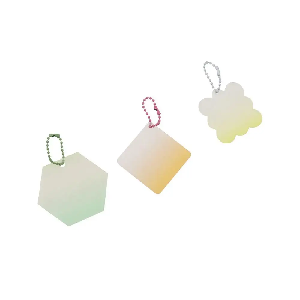 Kawaii الإبداعية التدريجي طالب الاكريليك الشفاف القرطاسية Photocard المفاتيح صور عرض بطاقات المعلقات DIY بها بنفسك #2