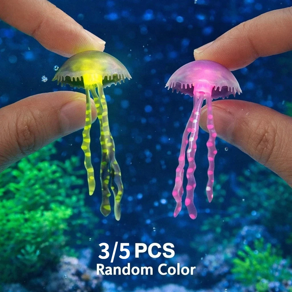 Aquarium Fish Discus - Decorazioni per acquario con meduse luminose