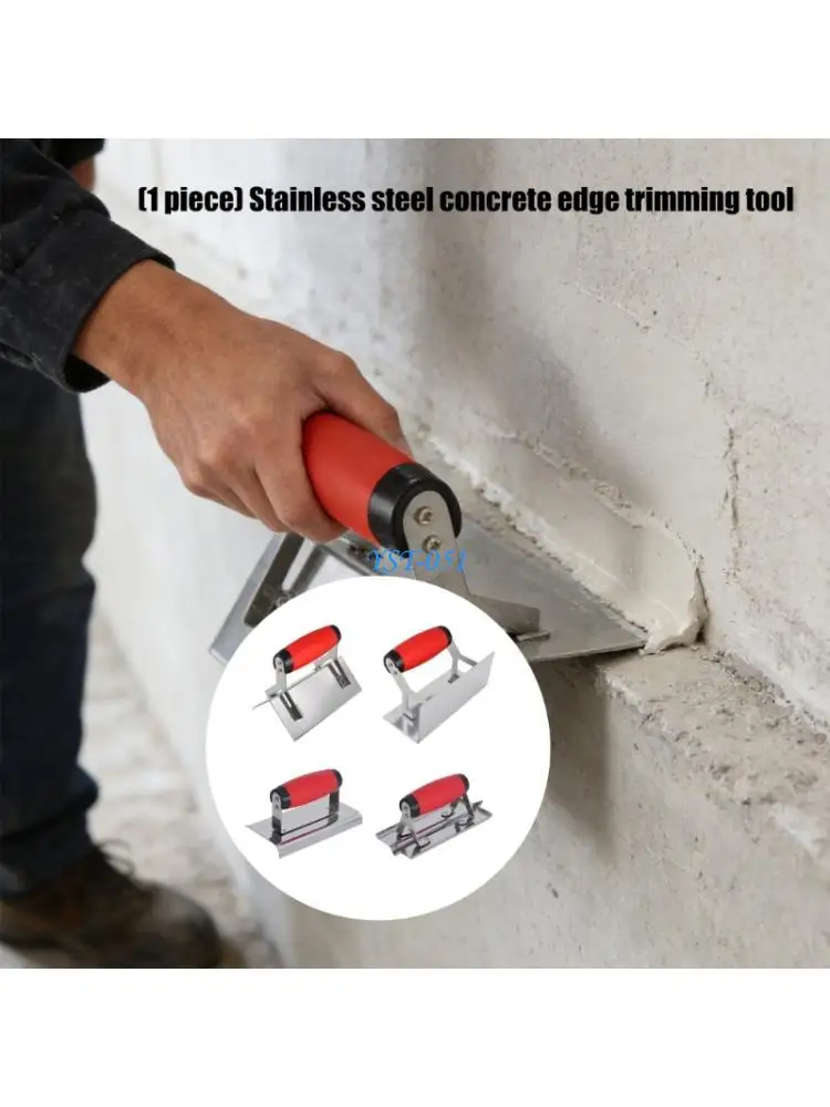 E15A Plastering Finishing Tool Rubber Handle Smooth Inner Corner Finish Space Saving