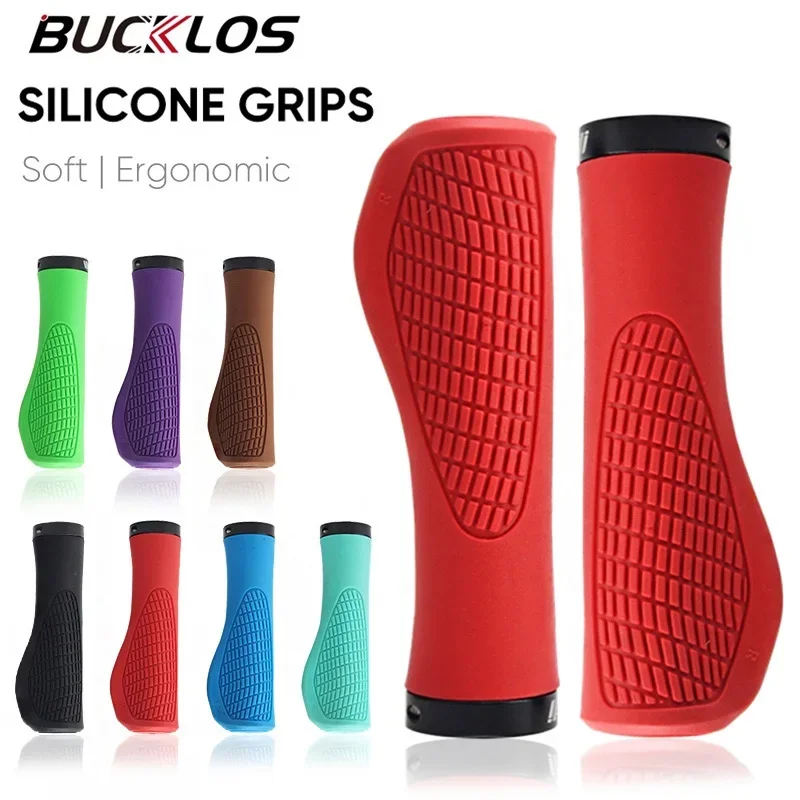 

BUCKLOS Bicycle Handle Bar Grips Mountain Bike Single-sided Locking Handlebar Cover Ergonomic Design Bicycle Handlebar Grips