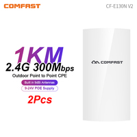 Comfast 300Mbps 2.4GHz Outdoor CPE Wifi Router WiFi Access Point Wireless Bridge Range Wifi Extender Wifi Repeater For IP Camera