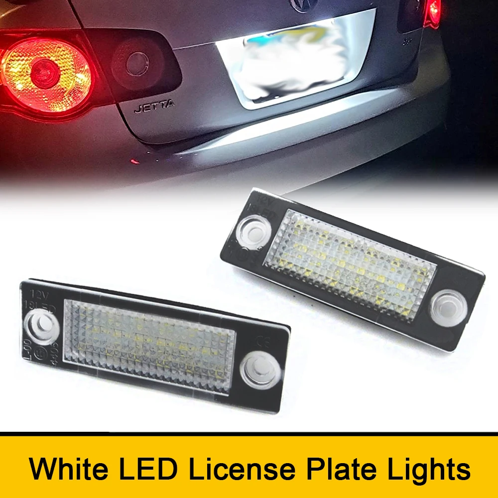 2x Canbus LED Tail License Number Plate Lights For VW Caddy Golf V Plus Passat B5 B6 Touran Jetta SyncroTransporter T5 Multivan