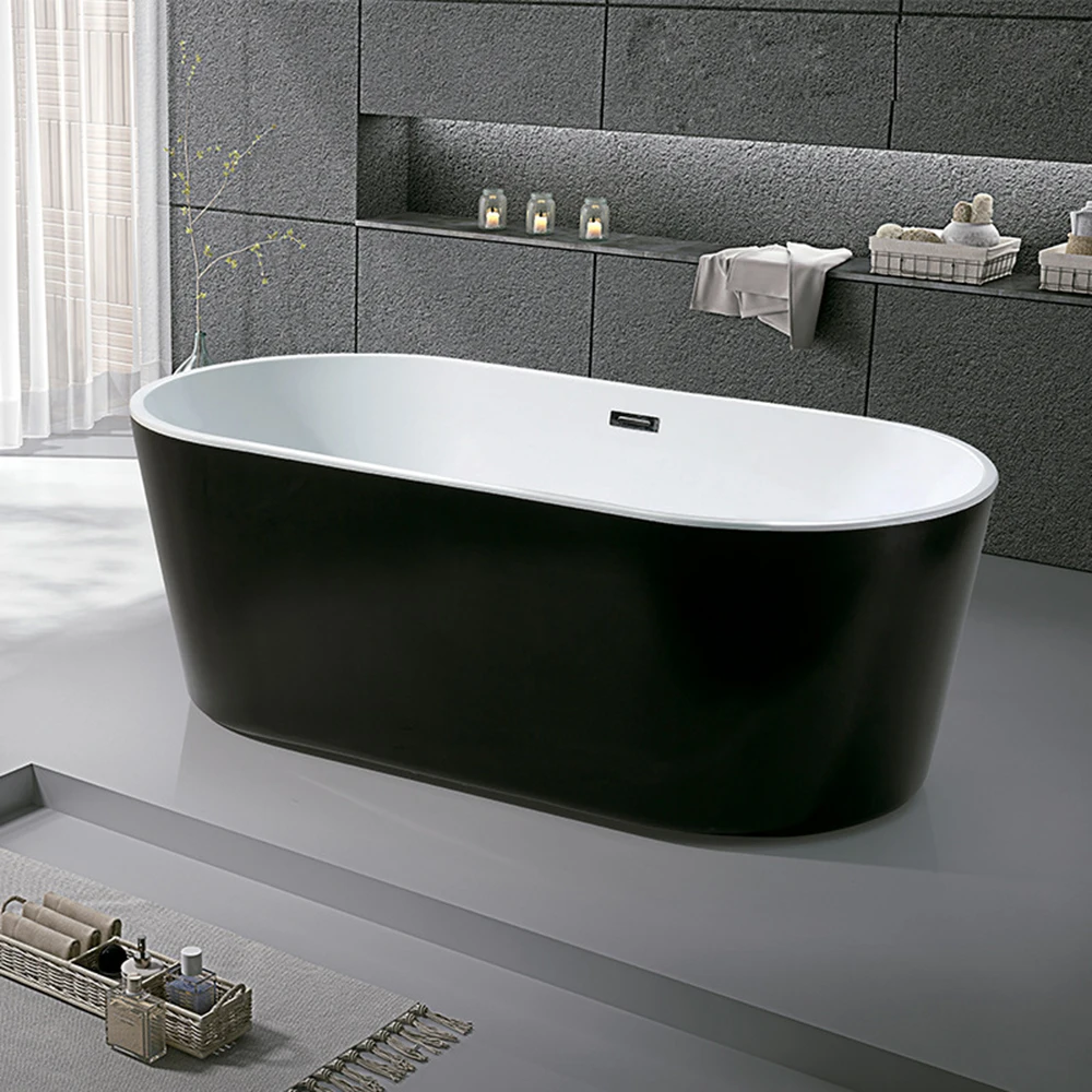 

1600mm Seamless Docking Oval Bathtub Acrylic Freestanding Soaking Multi-colors Tub NS5062