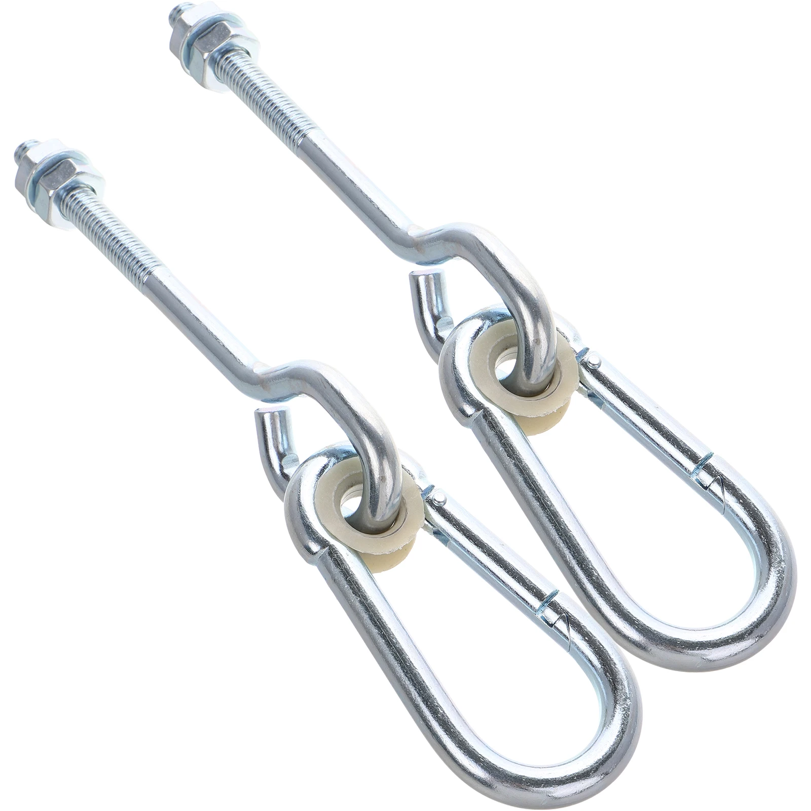 

2Pcs Swing Hooks Heavy Duty Hammock Hanger Silver for Hanging Mounting Hardware Accessories Outdoor Indoor Use Strong Durable