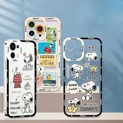 Cute Cartoon Snoopy Clear Case for Xiaomi Redmi Note 13 Pro 5G 12 4G 11 10 9 8 12 13 Pro Plus 12S 11S 10S 9S Redmi 12 13 13C 12C