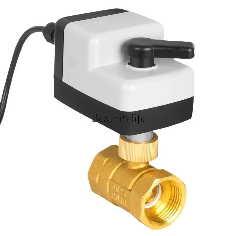 AC220V Normally closed and normally open two-way valve with manual switch