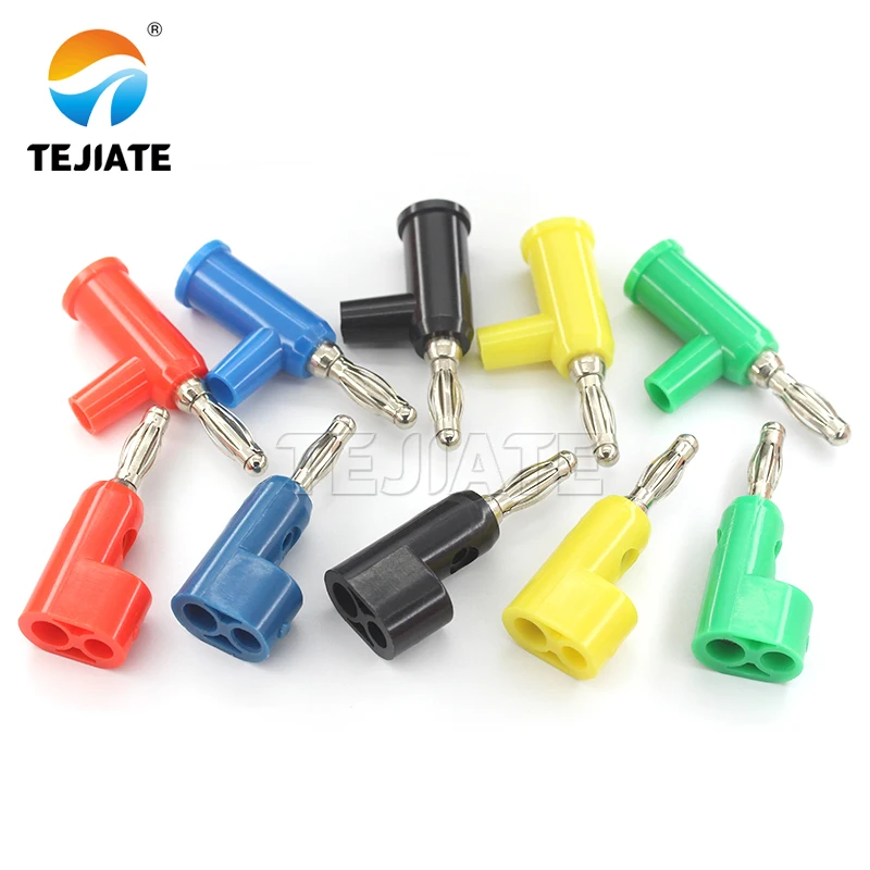 4mm banana plug copper nickel plated gun type stackable plug solder-free gun type lantern head test plug lantern type