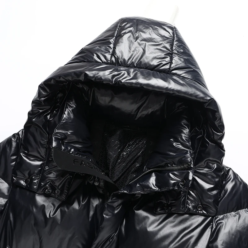 Good Quality 90% White Duck Down Coat Men 2025 Winter Warm Long Puffer Jacket Hood Wind-proof Parkas Coat Zipper Down Jacket