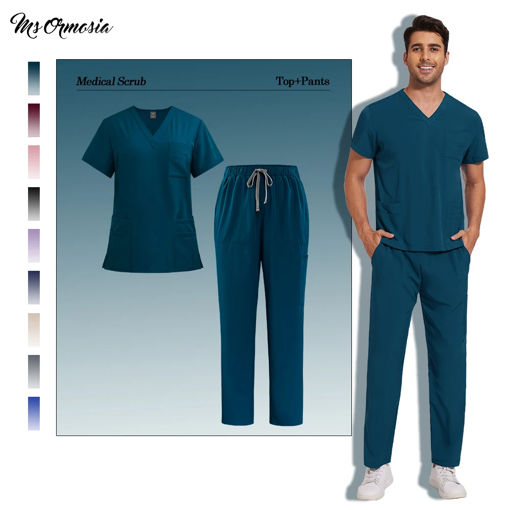 uniforme-medico-unissex-para-odontologia-roupas-de-trabalho-para-laboratorio-hospital-clinica-top-cirurgico-calcas-roupa-de-trabalho-para-pet-shop-roupas-de-enfermeira-e-esteticista
