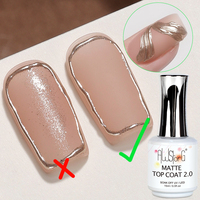 AWStorG 15ml Matt Top Coat 2.0 Non-stick Powder Nail Polish Varnish Semi Permanent Soak Off Gel Nail Polish Manicure Art