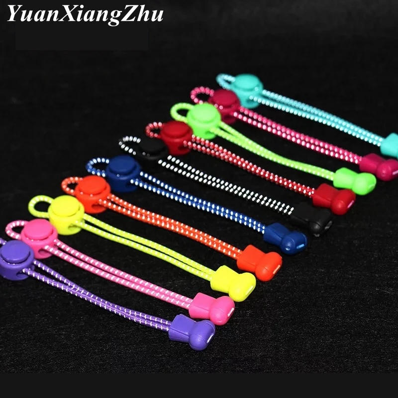 Reflective Elastic Shoelaces Stretching Lock Shoe Laces Brand No Tie Shoelace Outdoor Sneaker Lace Shoe accessories lacets T2