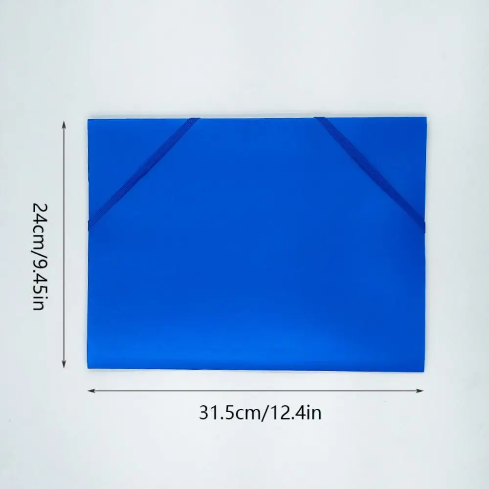 New Plastic A4 File Folder Expandable Large Capacity File Case Elastic Strap Design Test Paper Storage Folder Students