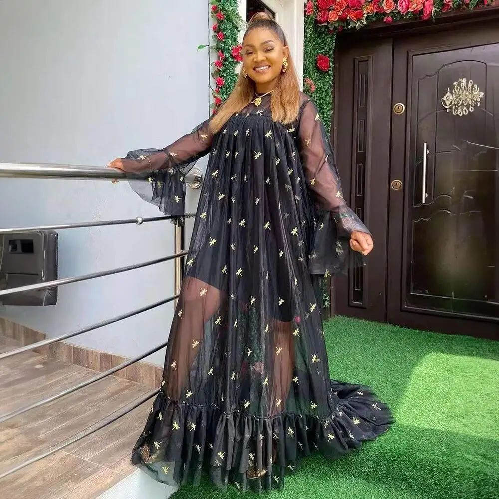 

Long Dress Women Dresses A Line Vestidos Two Piece Sets Sling Streetwear Elegant Splice Flare Sleeve Party Night Y2k 2025