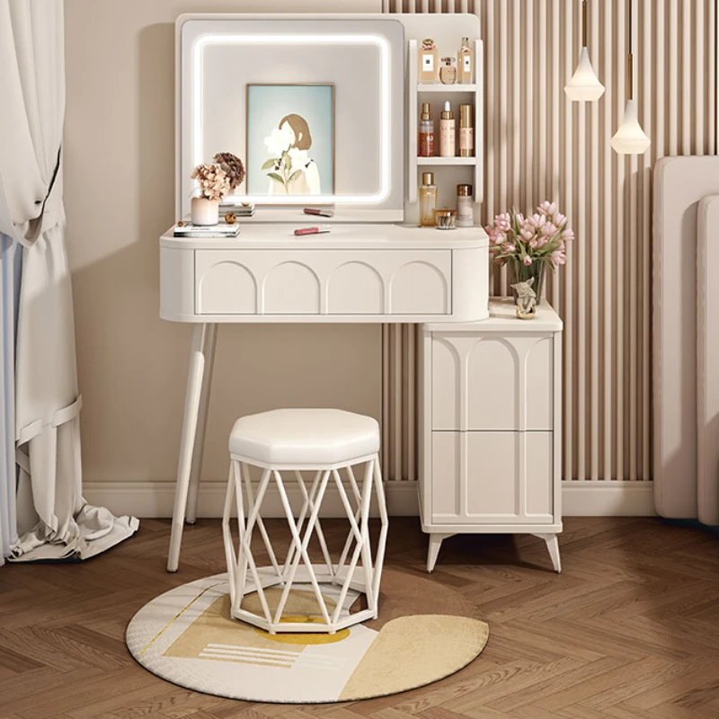 

Girls Design Dressing Table Storage White Women Organizer Dressing Table Vanity Makeup Tocador De Maquillaje Bedroom Furniture