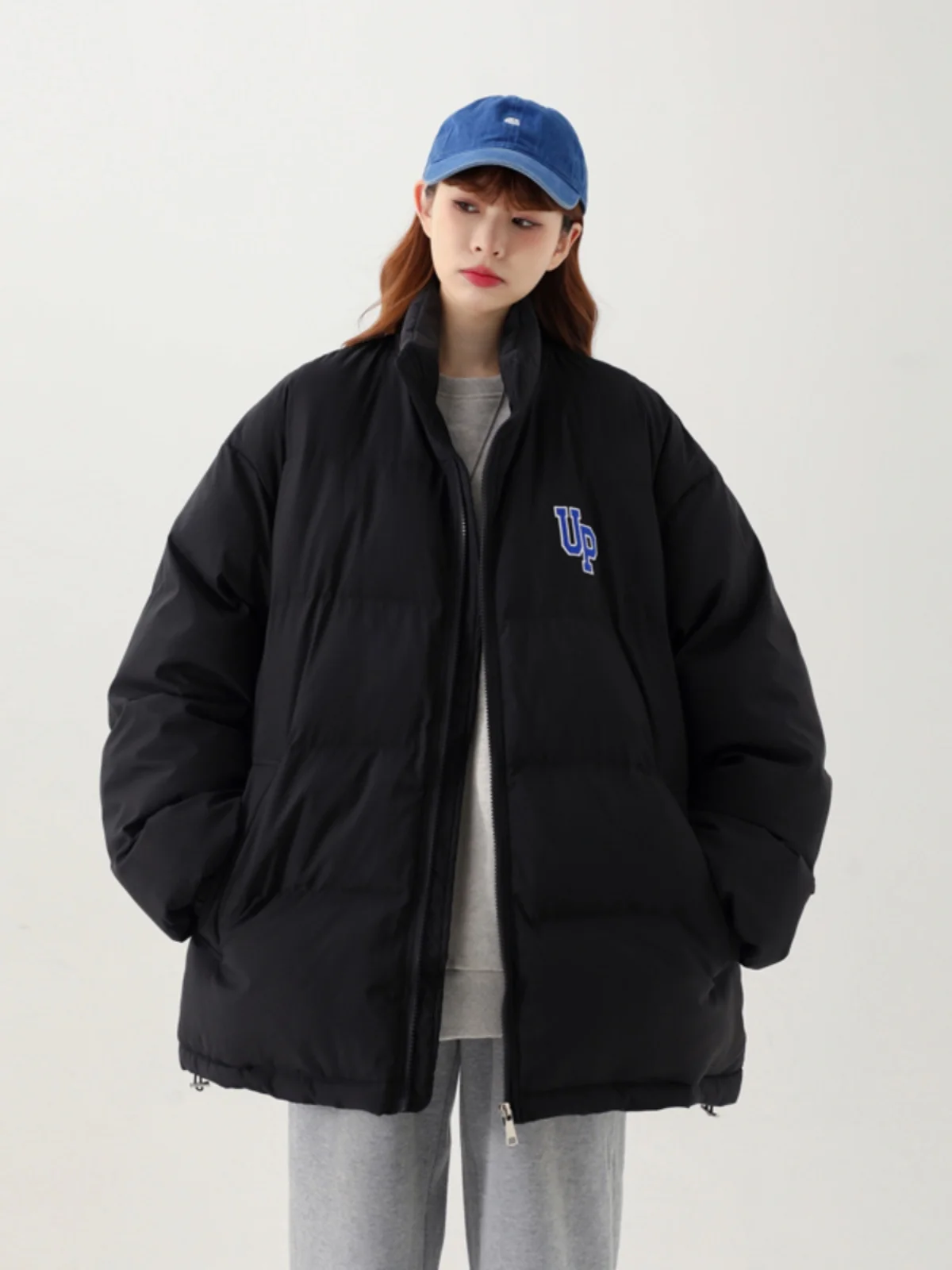 Thickened Down Cotton Jacket For Women In Winter 2023, New Design Cotton Jacket Oversize Cotton Coat Women