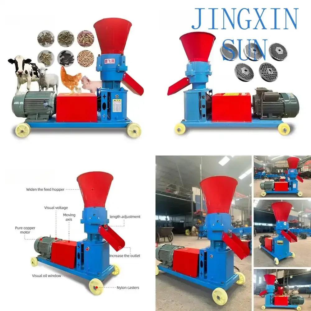 Livestock Poultry Chicken Cattle Goat Animal Feed Pelletizer Machine for Farm Food Making Press Granular Pellet Processing