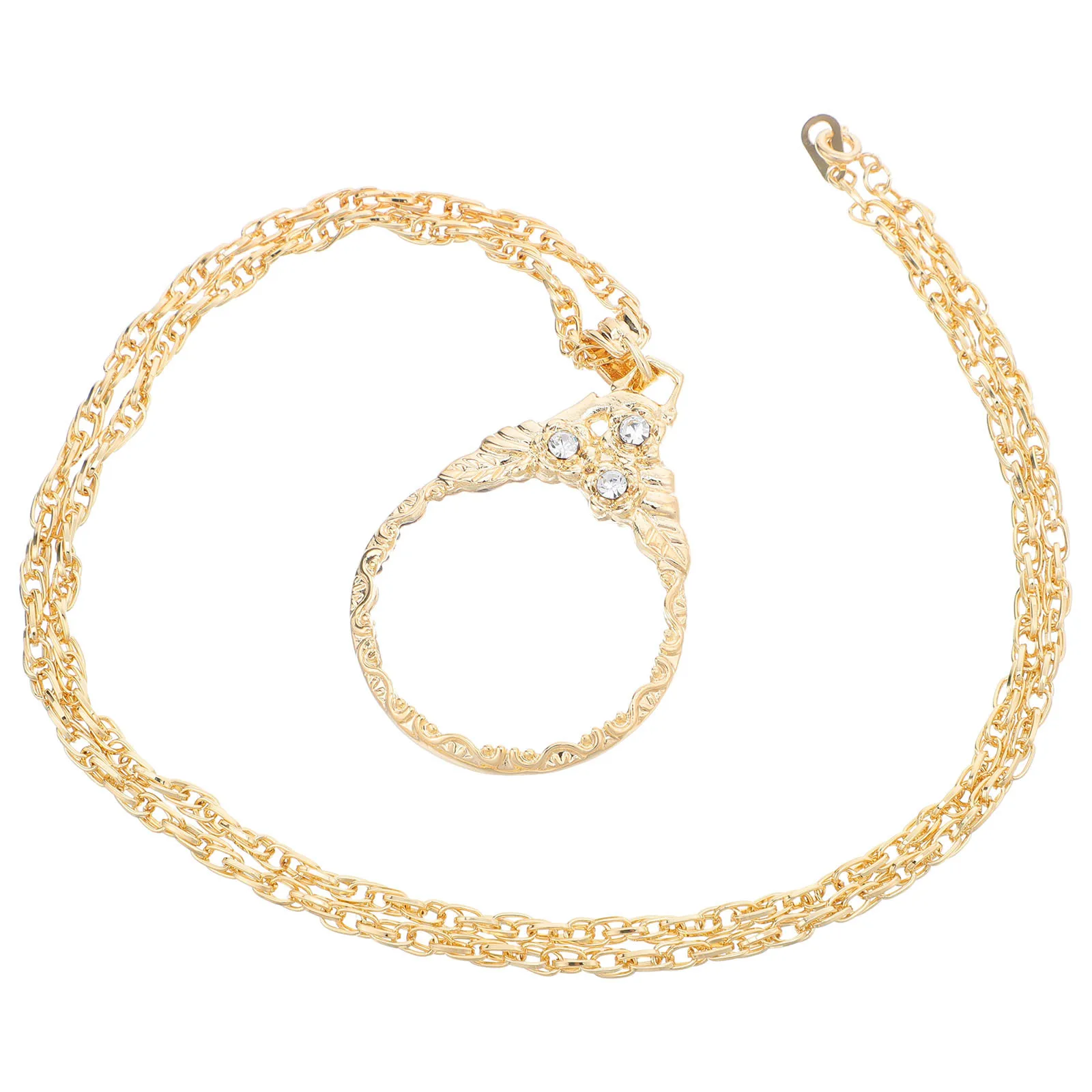

Magnifier Necklace High-Definition Optical Lens Lightweight Portable Chain For Reading Jewelry Inspection Loupe Pendant Vintage