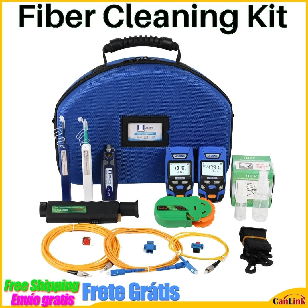 

High Quality Optical Fiber Tool Kit End Include Optical Power Meter , Optic Light Source, VFL, Cleaning Pens,Microscope FTTH