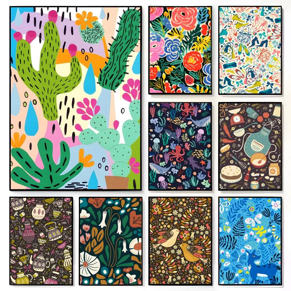 Abstract Colorful Expressive Art A-Anna D-Deegan Poster American Film Mural Home Childrens Room Wall Decor Print