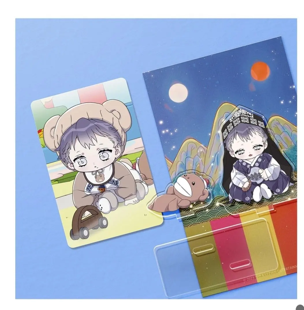 韓国のオリジナルblコミックシーバーナイトメンズマタニティzhin子供用アクリルスタンドと小さなカード