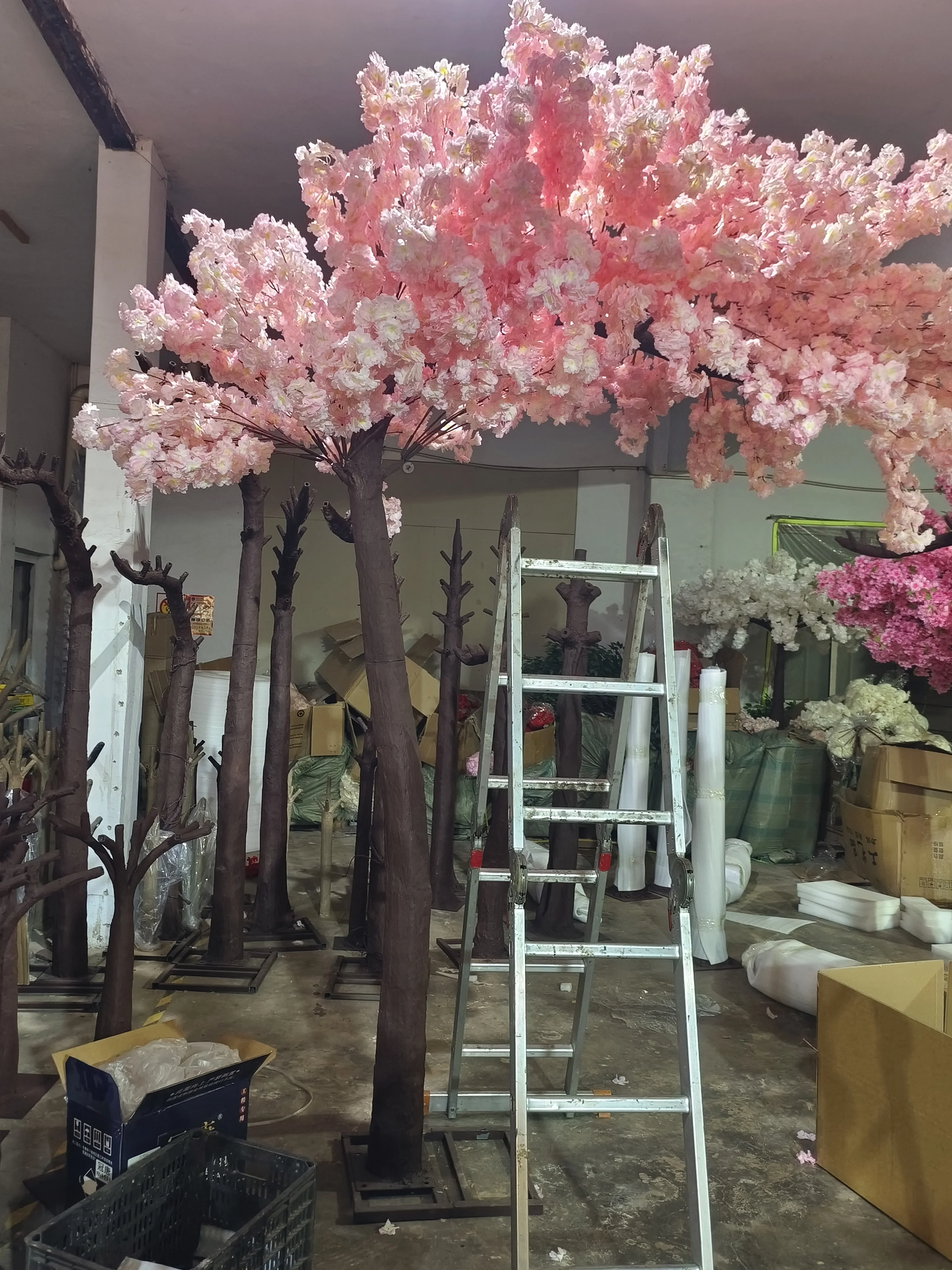 Sakura Artificial Flower Tree  Wedding Decoration White Cherry Blossom Trees  Home Decor Wedding Arch