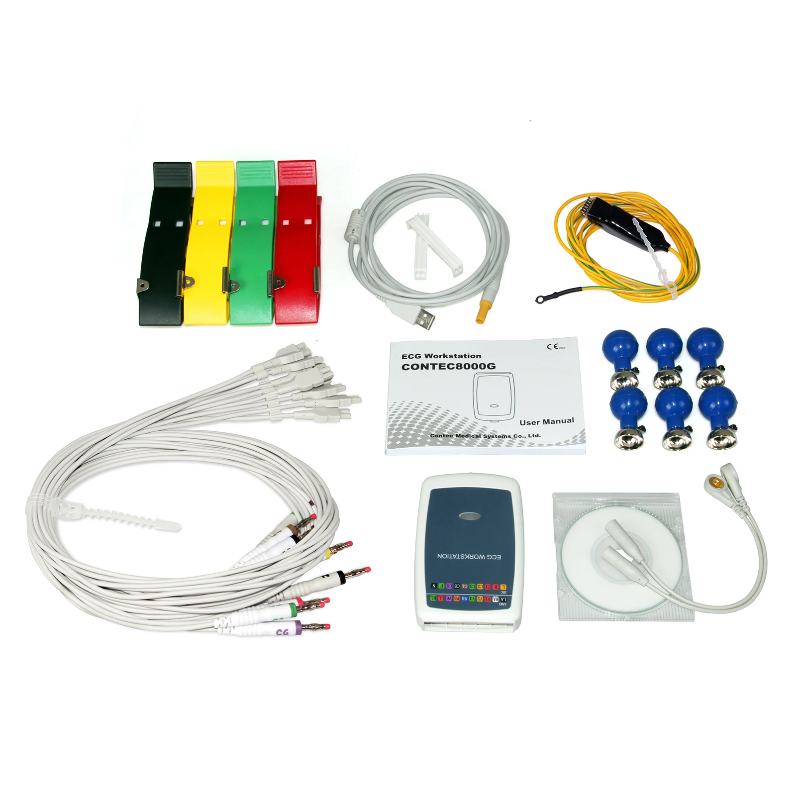 CONTEC8000G/GW  ECG/EKG Workstation System Portable Multi-function 12 Leads Resting ECG Machine Quick Print +Software