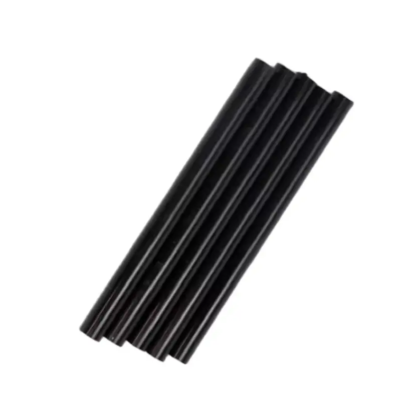 PA6 Pure Nylon Rods, Barra resistente ao desgaste para usinagem, Preto, Diâmetro 3mm a 300mm