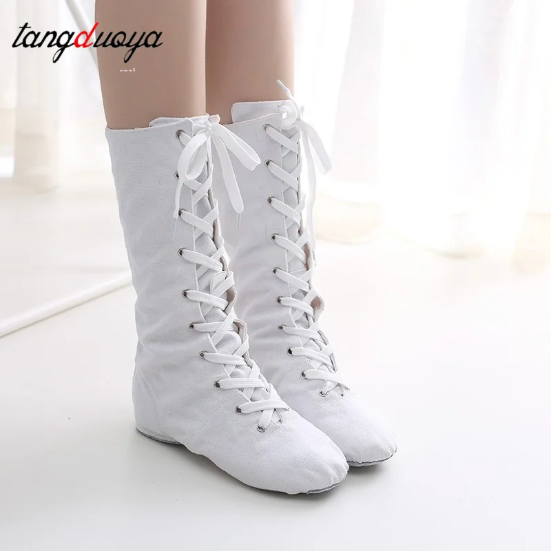 Alta superior pólo sapatos de dança mulheres botas de balé sapatos de jazz crianças palco mostrar calçado moderno botas de jazz masculino split solemoderndanceshoe