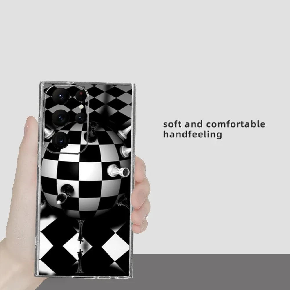 Schaakhoesje Telefoon Hoesje Voor Samsung Galaxy S24 Ultra S22 S23 Ultra S21 S20 5G Beschermende Siliconen Tpu Funda
