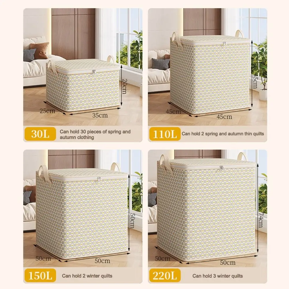 with Handle Clothes Storage Bins Clothes Organizer Large Capacity Quilt Storage Bag Foldable Dust-Proof Closet Storage Box