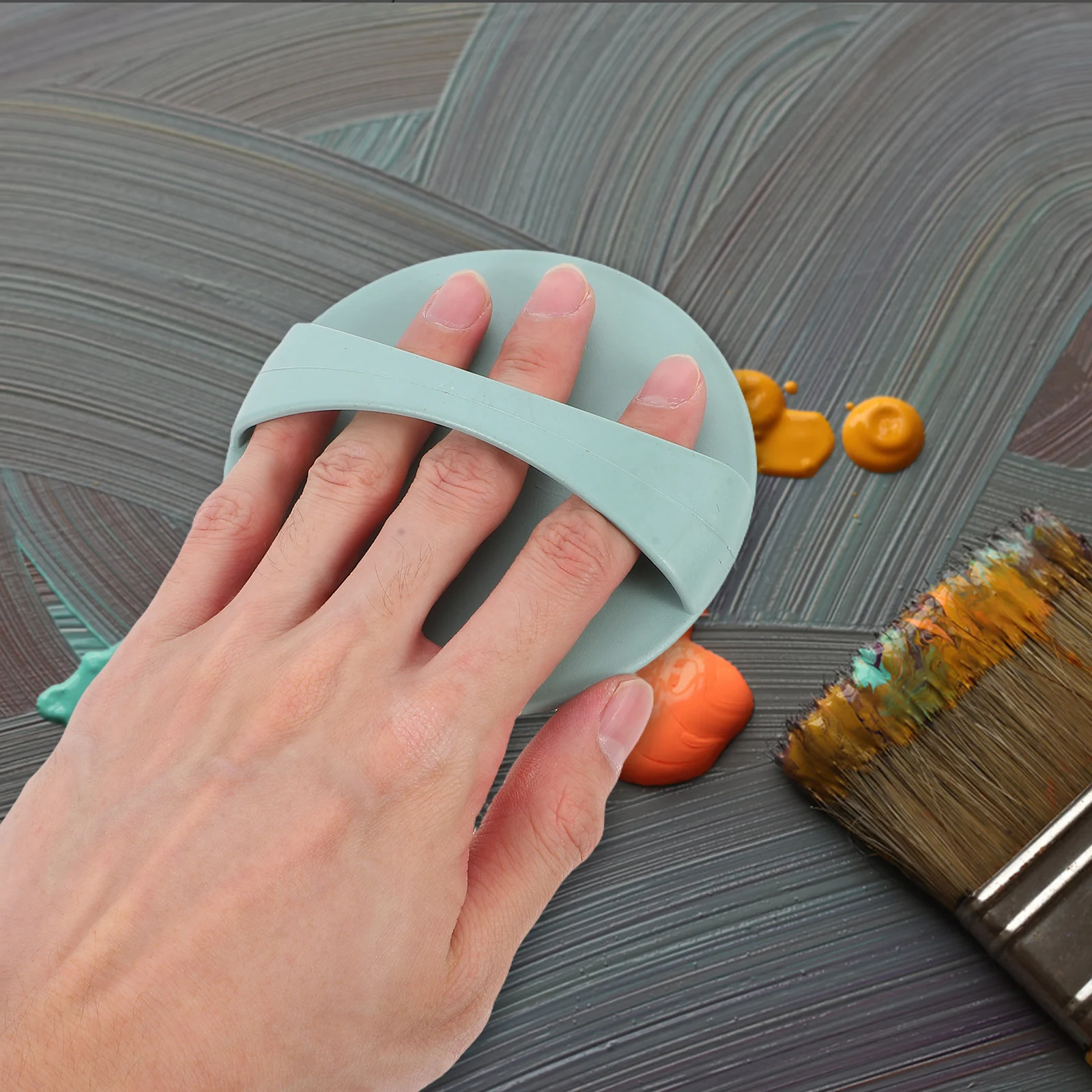 

1Set Printmaking Tool Set Comfortable Grip Mushroom Roller Plastic Press Block Printing Ink Roller Print Art Supplies