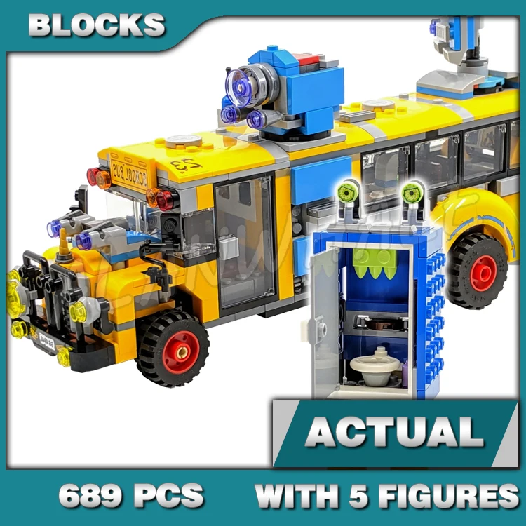 689pcs Hidden Side Paranormal Intercept Bus 3000 School Ghost Command Center 11462 Building Block Toys Compatible With Model