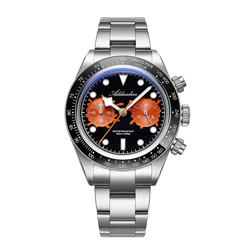 ADDIESDIVE Ceramic Bezel Men's Quartz Watch Luminous VK64