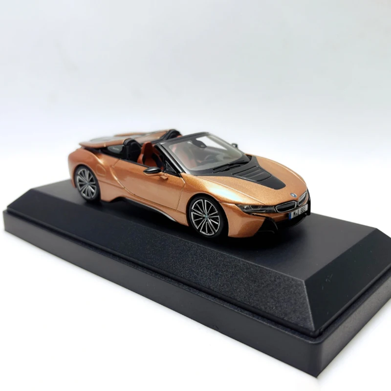 Coche deportivo i8 Roadster a escala 1:43, modelo de coche de aleación fundida, adornos de colección, recuerdo, exhibición estática, juguetes, regalo