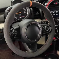 Car Steering Wheel Cover Suede Leather Soft Non-slip For Mini Cooper S JCW F54 F55 F56 F57 F60 Countryman Automotive Accessories