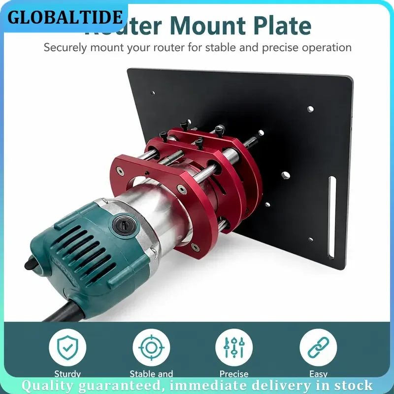 Aluminum Router Table Insert Plate Lift Kit for 65mm Motor Woodworking Workbench Trimmer Engraving Machine Tool Accessory