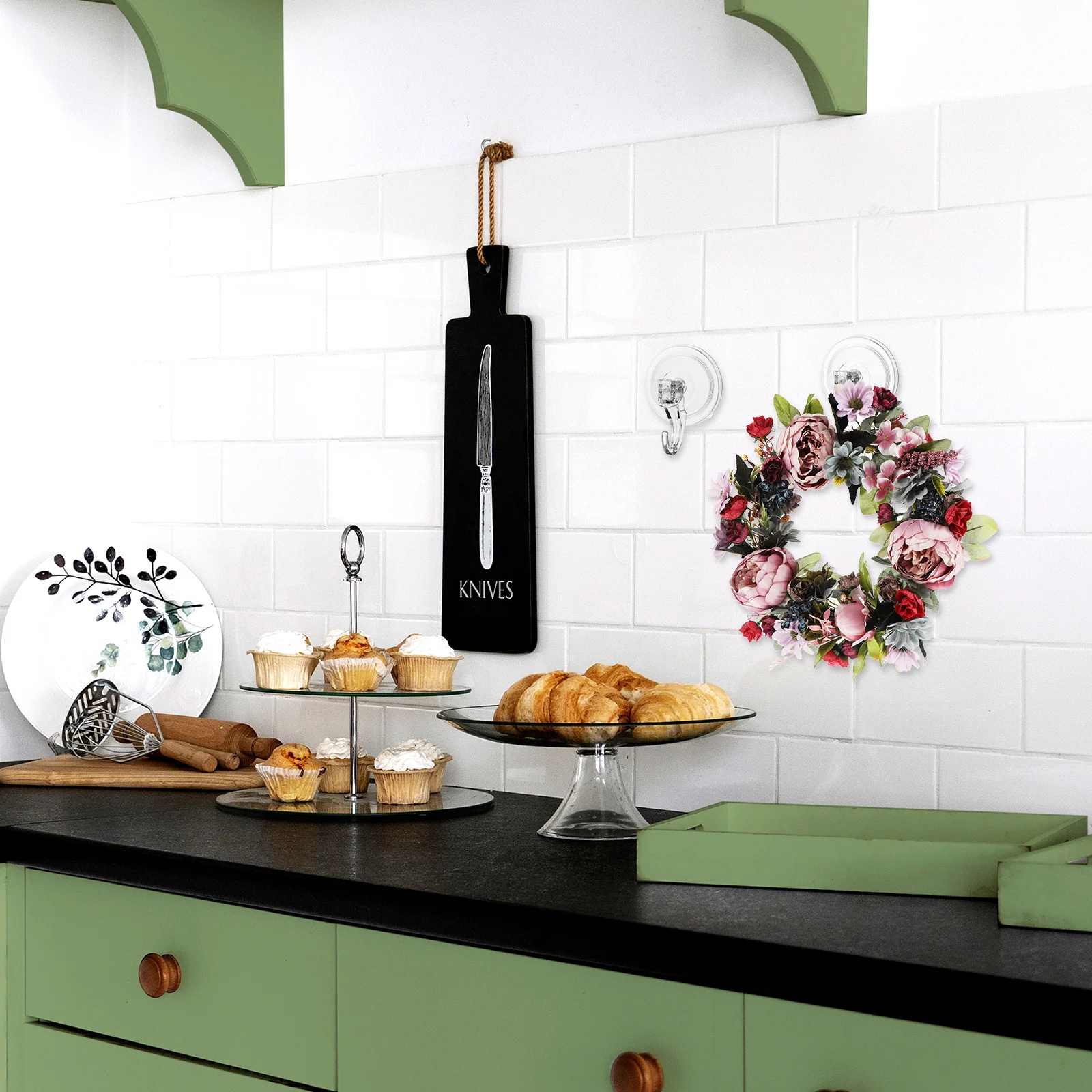 

4Pcs Suction Cup Hooks Clear Strong Hold Heavy Duty Shower Towel Window Wreath Hangers Reusable Utility Hooks Wreath Door Hanger