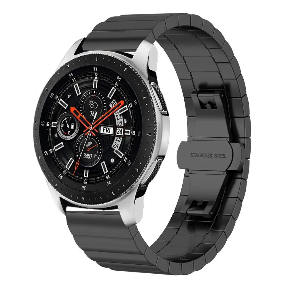 GT watch Stainless Steel band for Samsung Galaxy watch 46mm/42mm/Active 2 strap Gear S3 Frontier band Huawei watch GT 2 bracelet