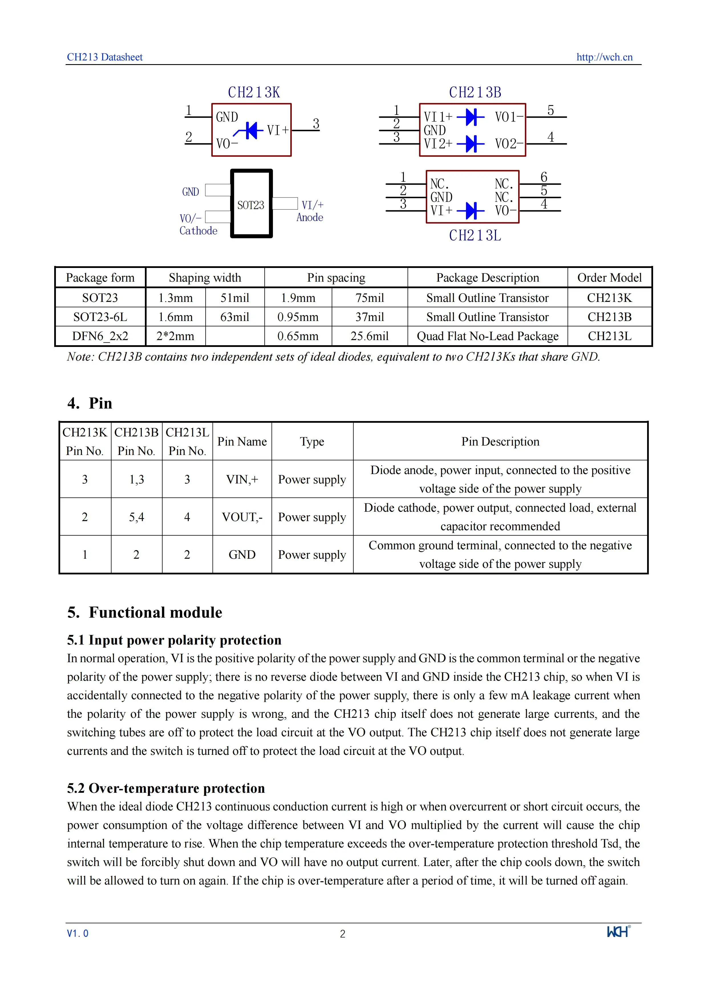5v 0,5 ein niedriger Spannungs abfall Dioden chip ch213 mit Strom begrenzung funktion 50 teile/los – Detail 2