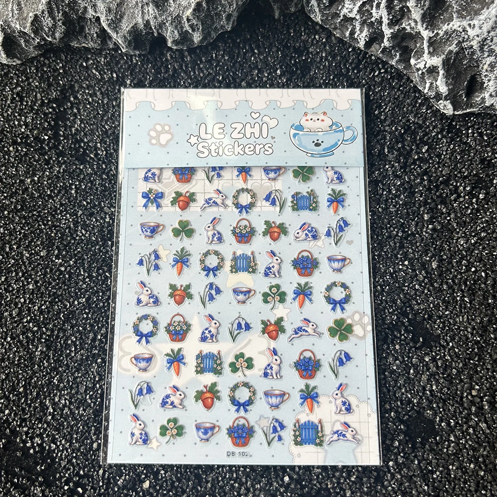 Y2K Nail Art Stickers Cute Kawaii Bow Heart Star Charm Design Trendy Aesthetic Decals DIY Manicure Decoration Accessories