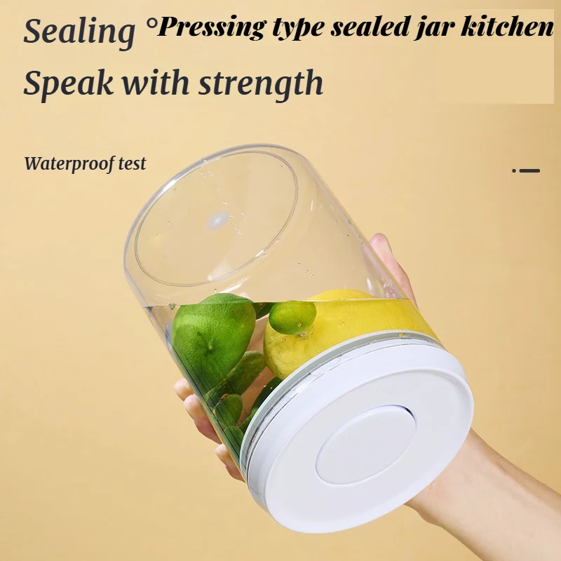 جرة مختومة من نوع الضغط، جرة تخزين الحبوب المتنوعة للمطبخ، أعشاب طبية، شاي، قهوة، فواكه مجففة مقاومة للرطوبة