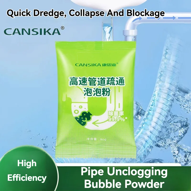 1/3/6 Bag Pipeline Clearing Powder Fast-Acting Formula Powerful Clog Removal For Home Bathroom Kitchen Use
