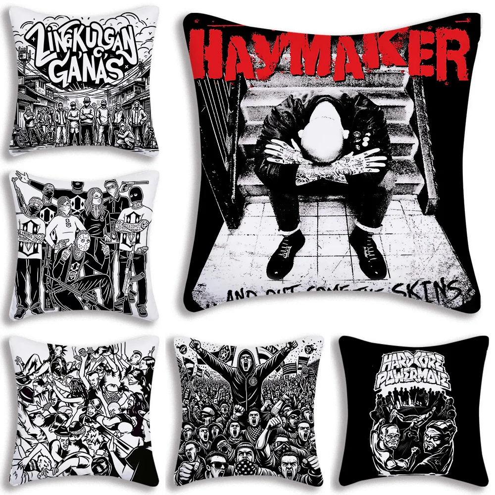 Pillow Covers Cartoon Sofa Decorative Home Double-sided Printing Short Plush Cute H-HardcoreS Cushion Cover