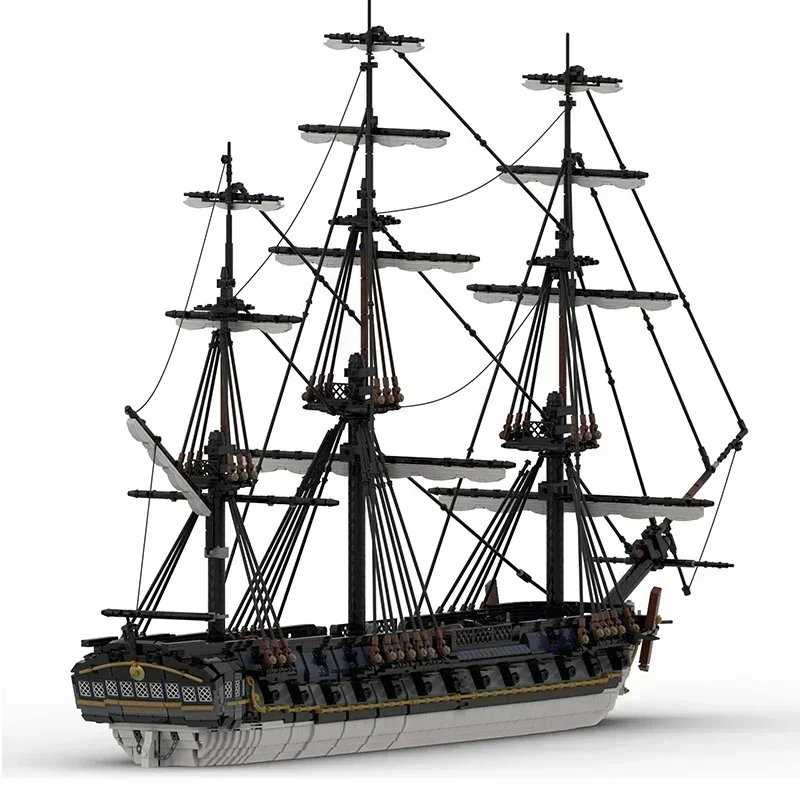 Moc Building Bricks Military Model French Frigate Surveillante Technology Modular Blocks Gifts Christmas Toys DIY Sets Assembly