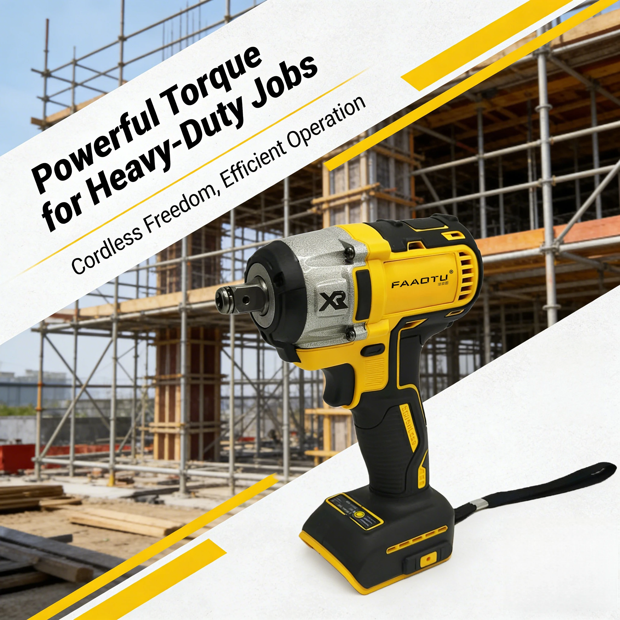 FAAOTU 880 Cordless Impact Wrench, Same Function as DW for Auto Repair Compatible with DW batteries NO battery