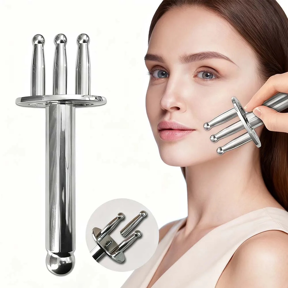 Stainless Steel, Metal Massage Pen, Body Back Leg Face Massage Stick, Magnetic Acid Discharge Dredging Lymph Muscle Massager